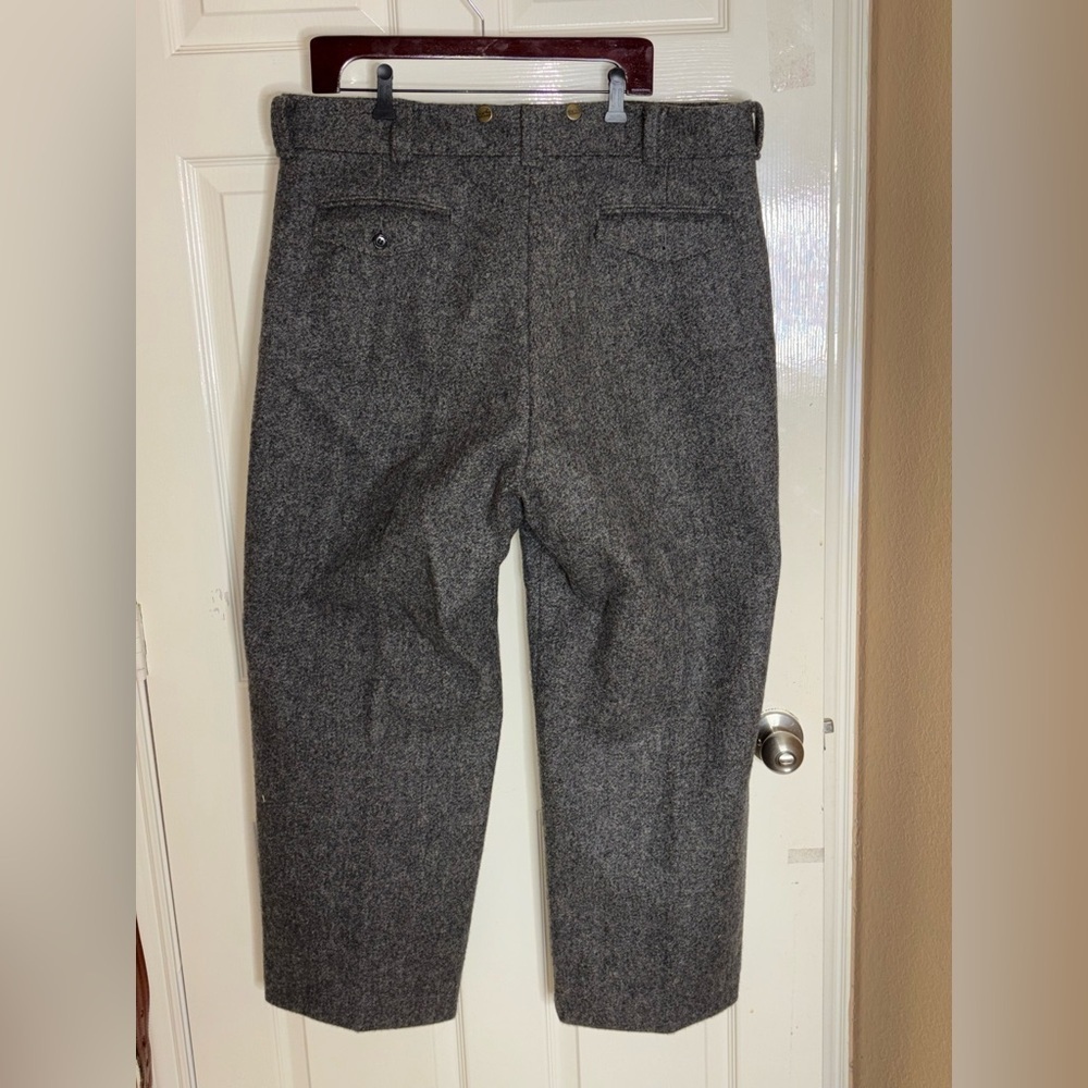 Vintage LL Bean Thick Wool Hunting Trousers Pants Mens 40x28 Gray USA​​​ - Picture 2 of 7